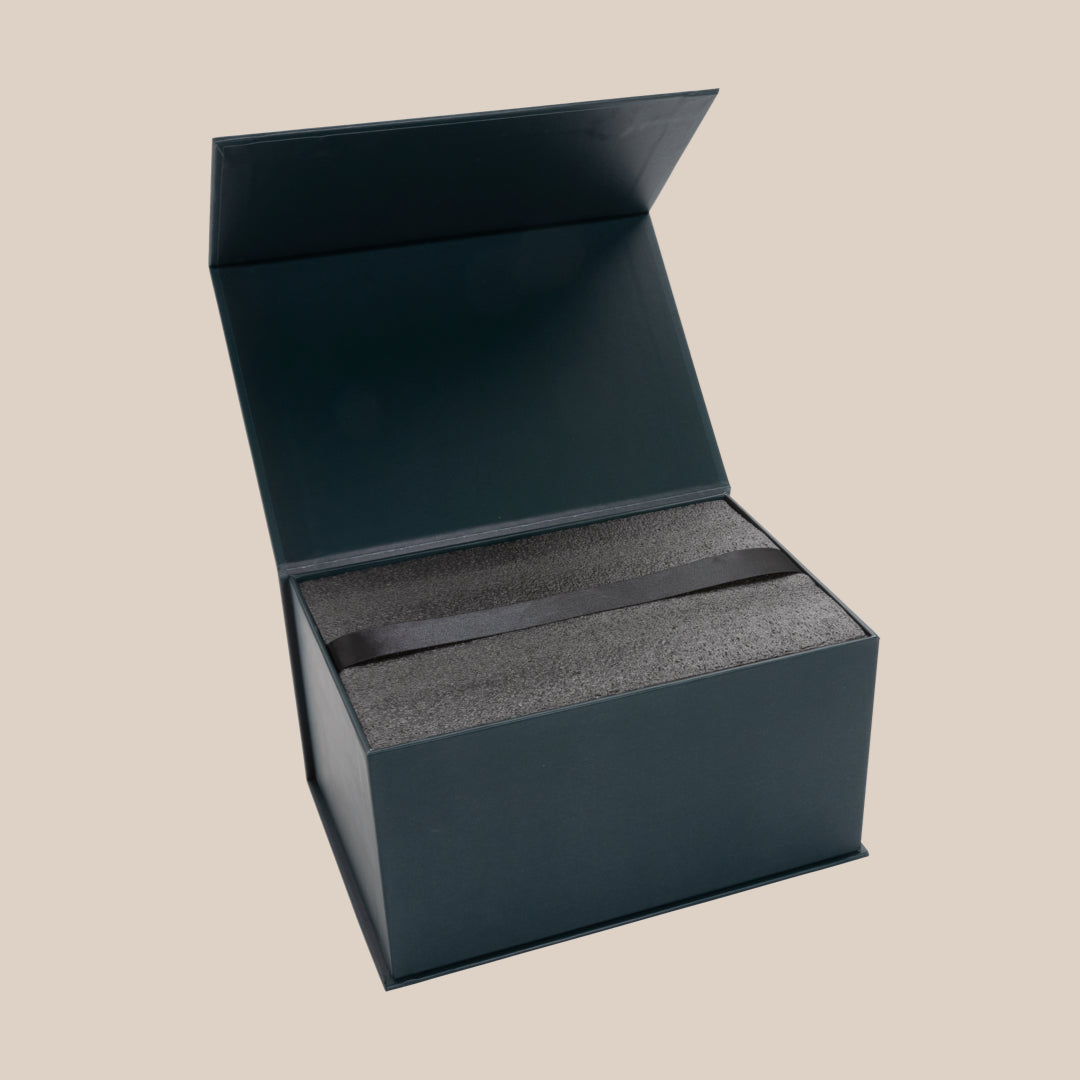 Basel Watch Stand - Mahogany / Labrador Blue Pearl