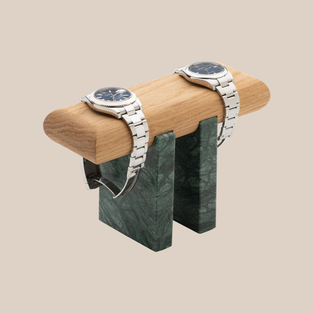 Basel Watch Stand - Plain / Verde Marble