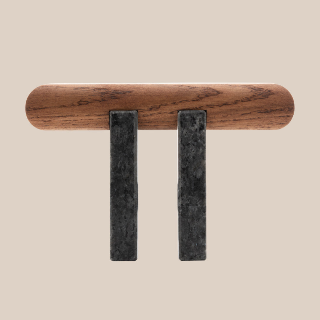 Basel Watch Stand - Mahogany / Labrador Blue Pearl