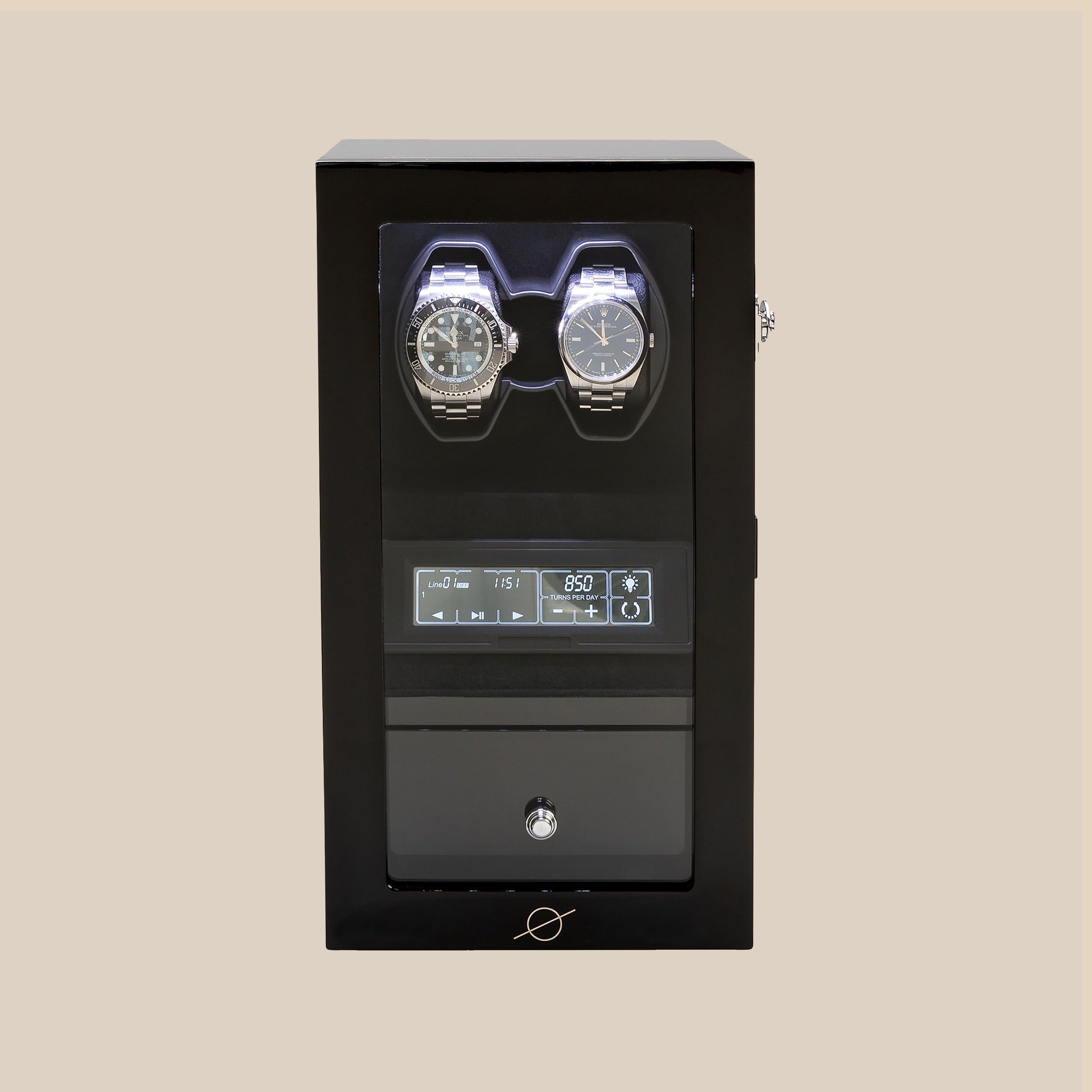 WW6 Watch Winder (Black/Black) - 2 Watches