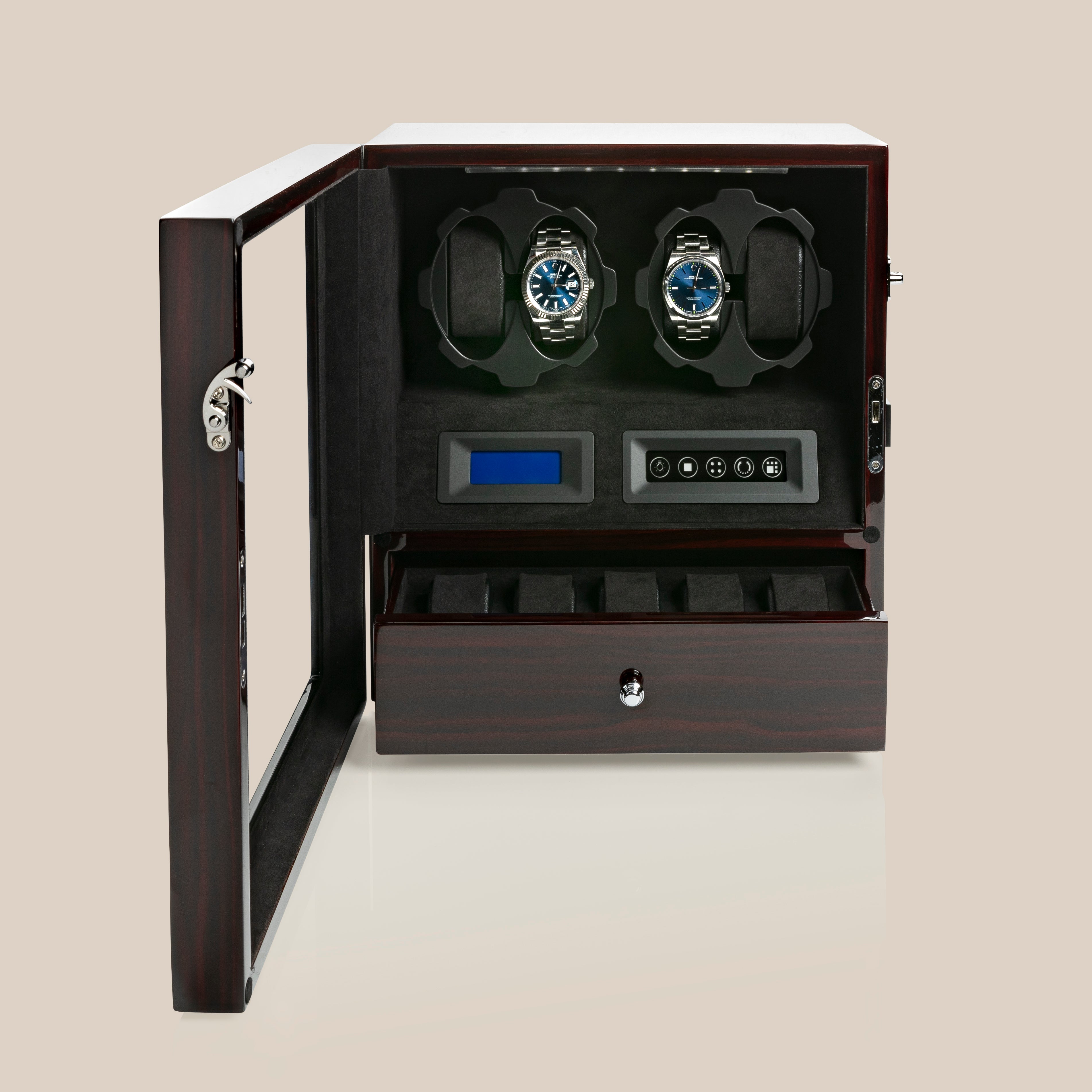 WW70 Watch Winder (Ebony/Black) - 4 Watches