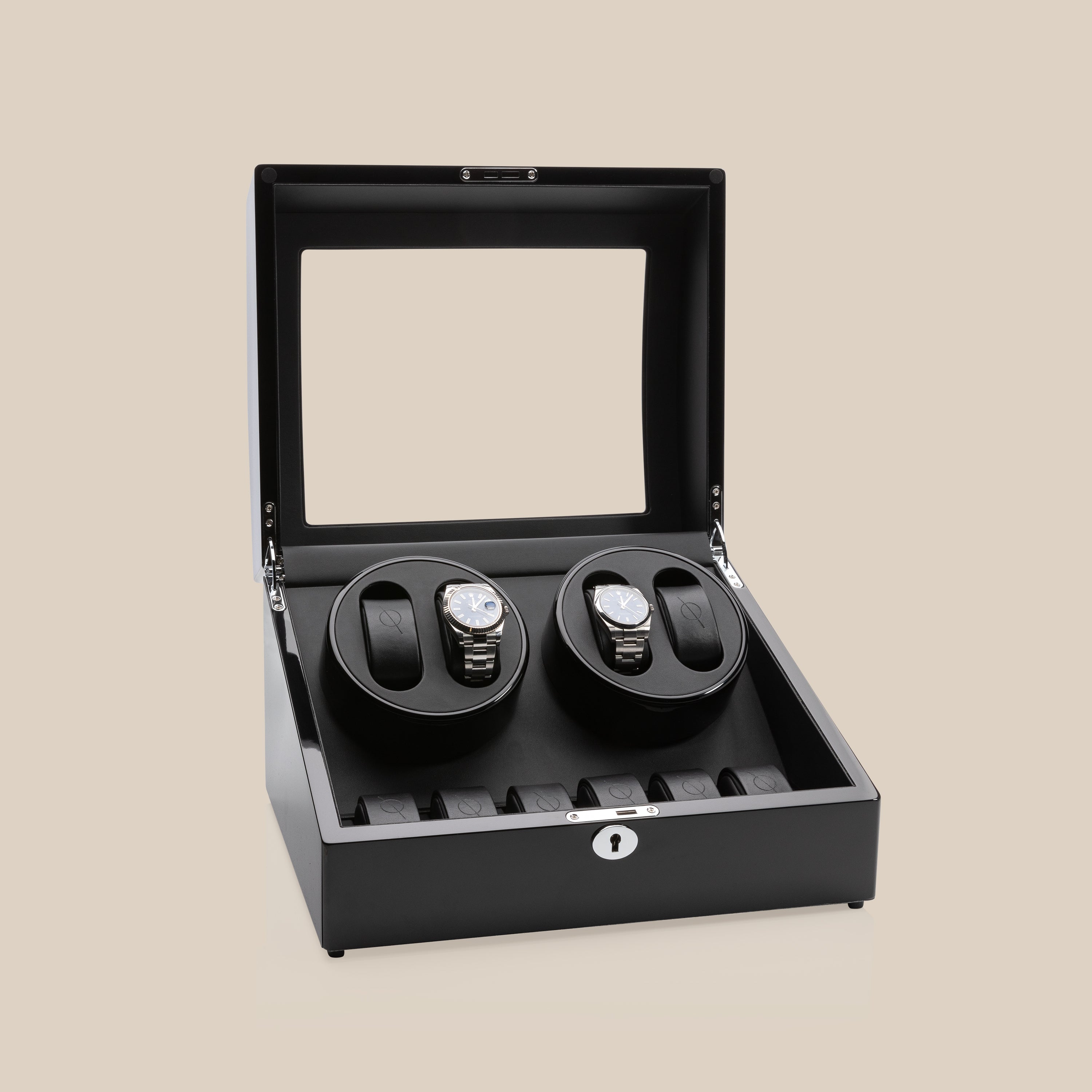 WW87 Watch Winder (Black/Black) - 4 Watches