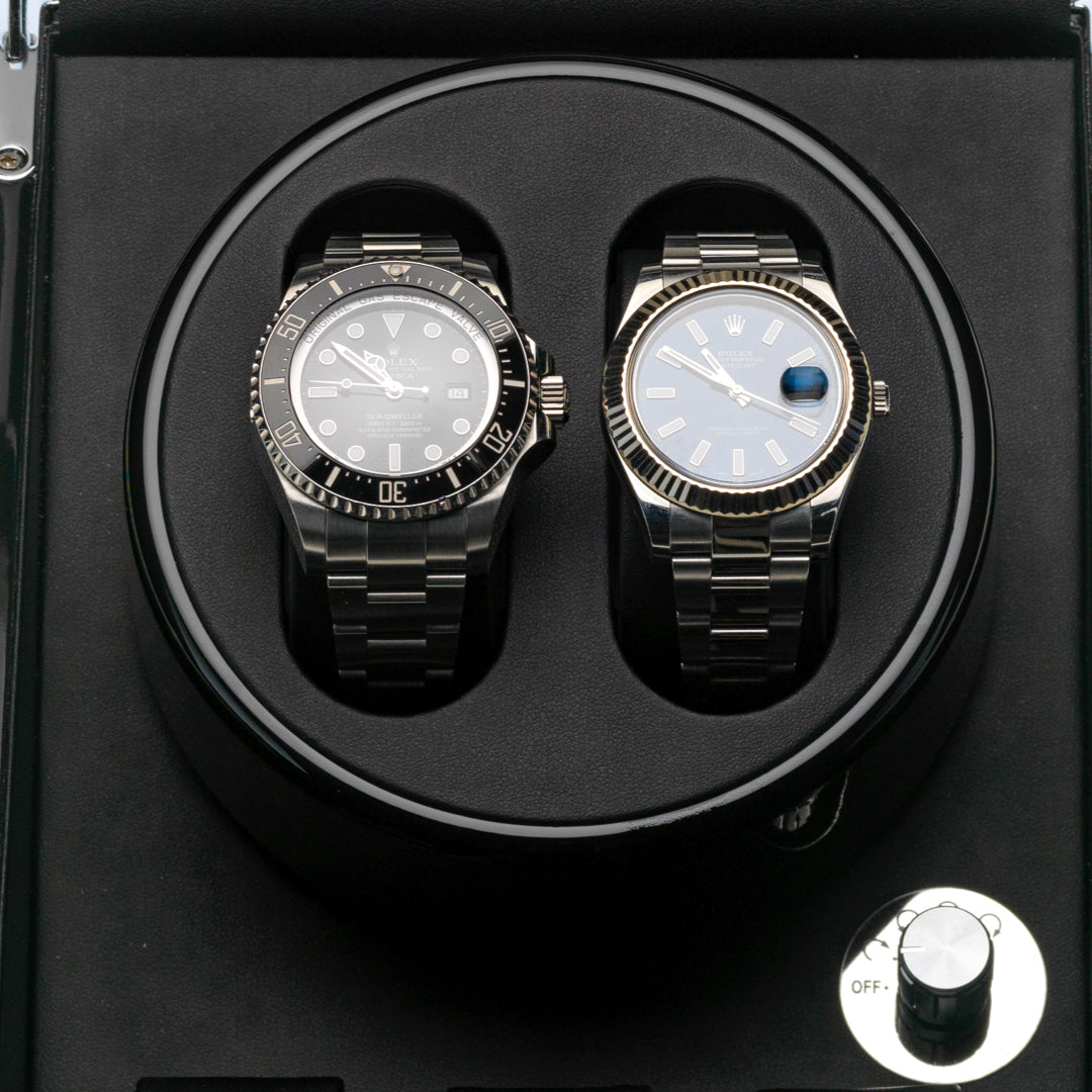 WW13 Watch Winder (Black/Black) - 2 Watches