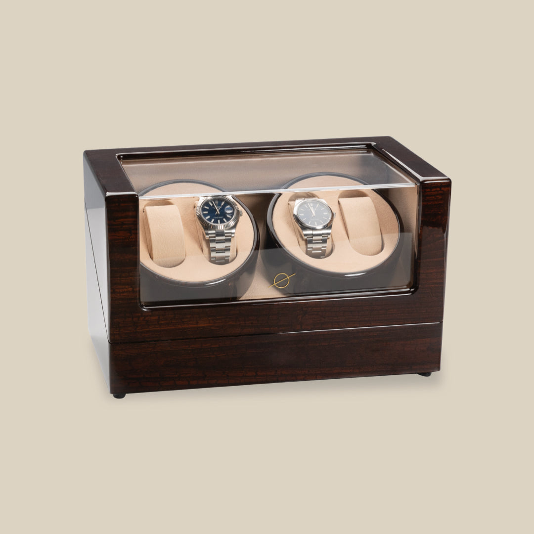 WW15 Watch Winder (Black/Apricot)- 4 Watches