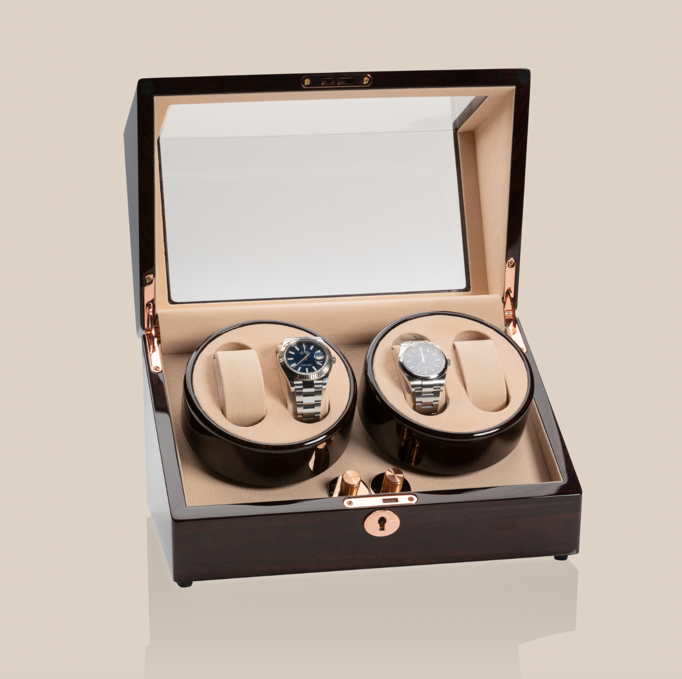 WW15 Watch Winder (Black/Apricot)- 4 Watches