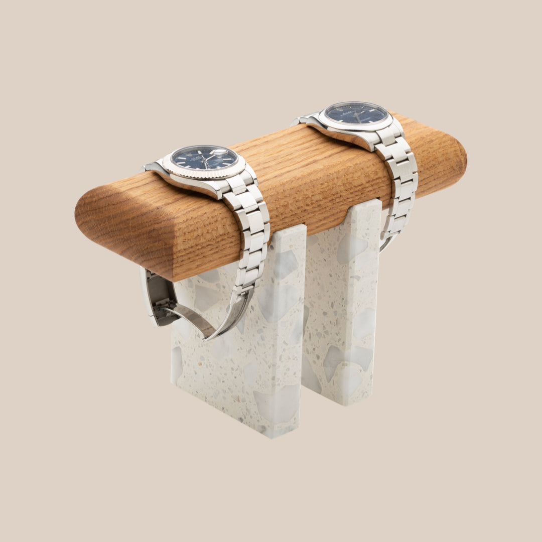 Basel Watch Stand - Transparent / Lido Marble