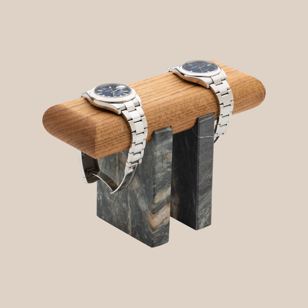 Basel Watch Stand - Transparent / Belvedere Quartzite