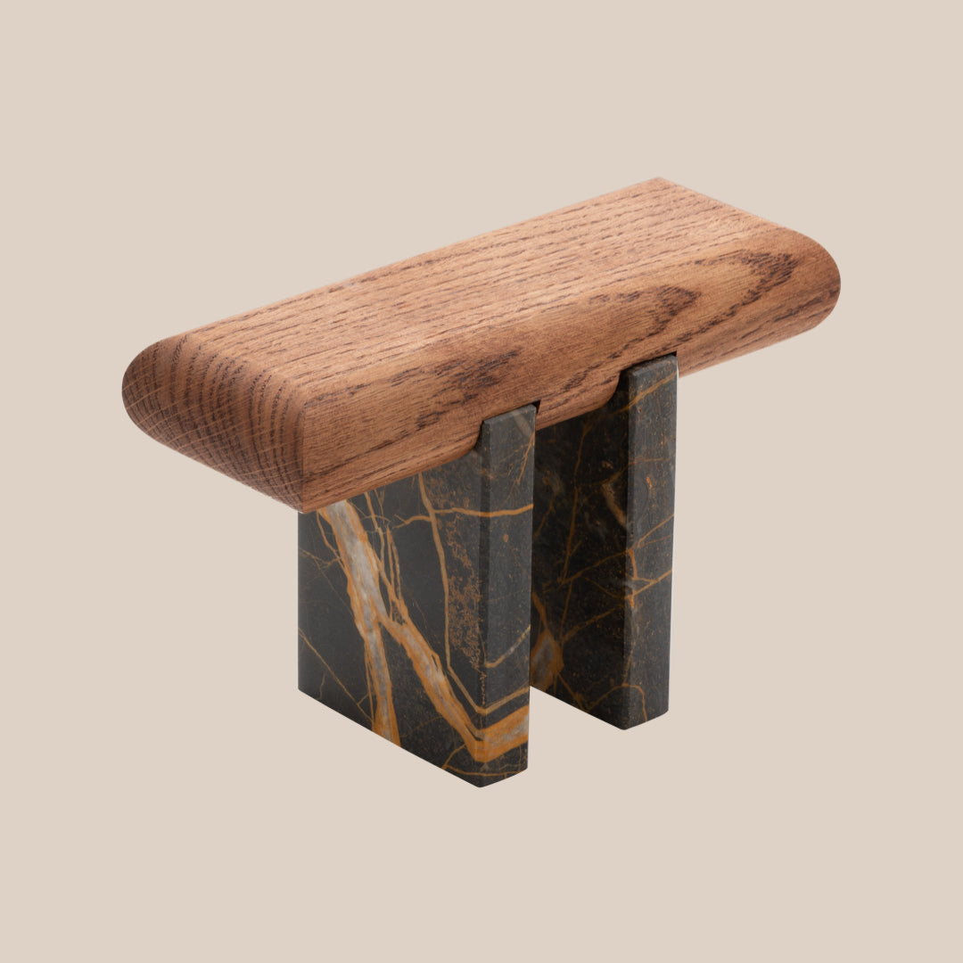 Basel Watch Stand - Mahogany / New Port Laurent Marble