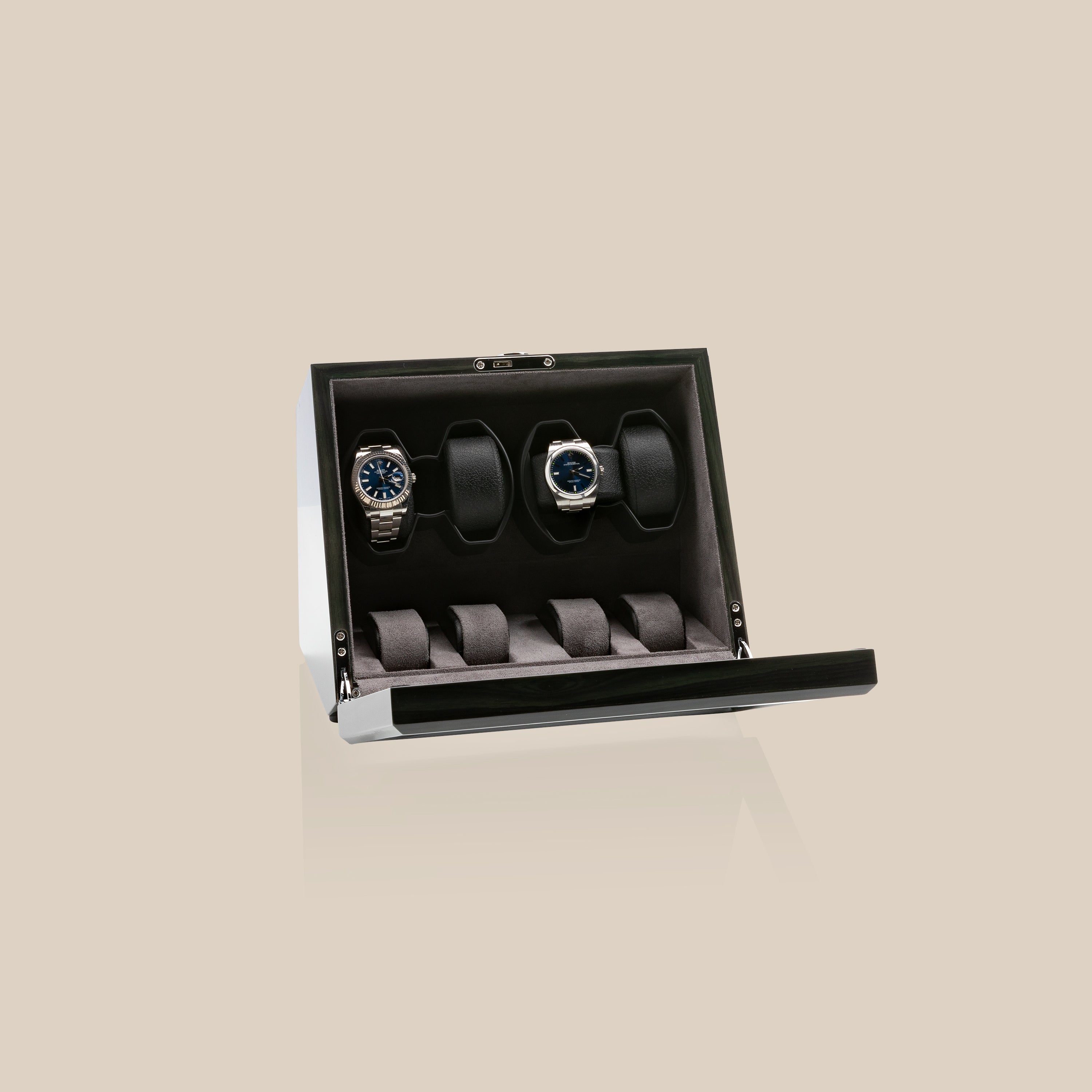 Vitrina móvil WW81 (gris/negro) - 4 relojes