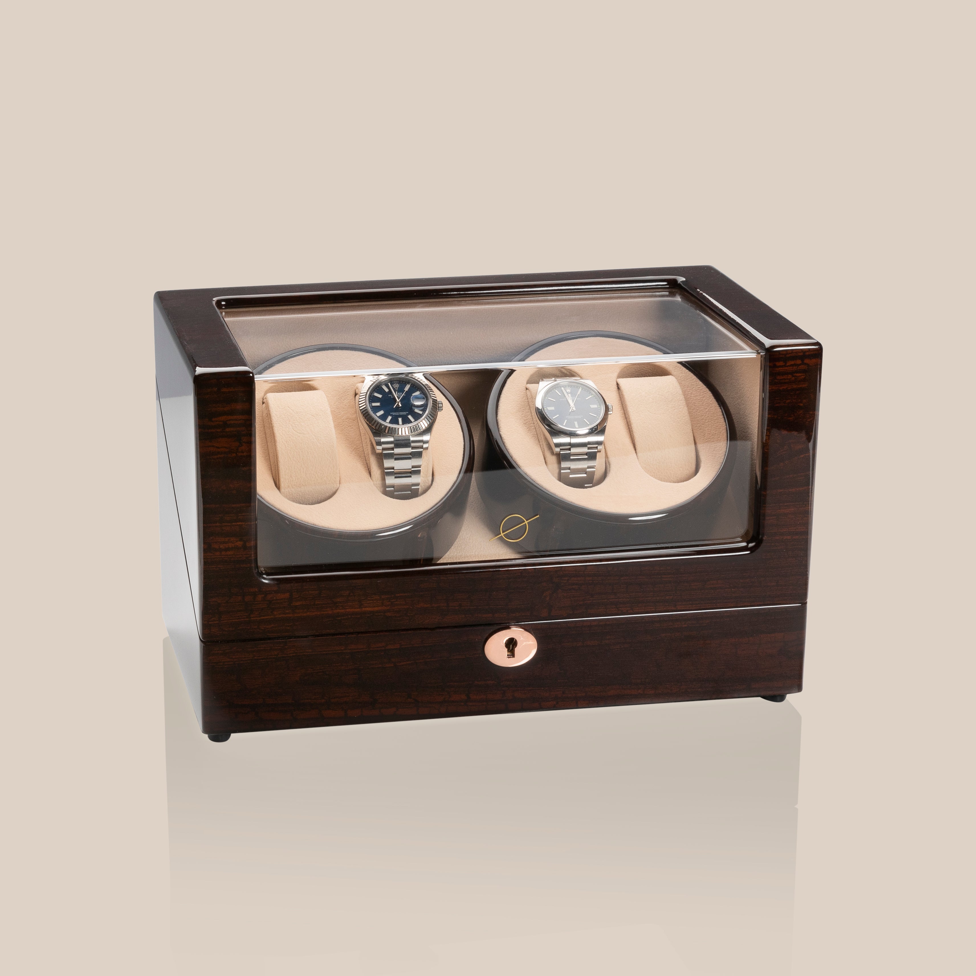 WW15 Watch Winder (Black/Apricot)- 4 Watches