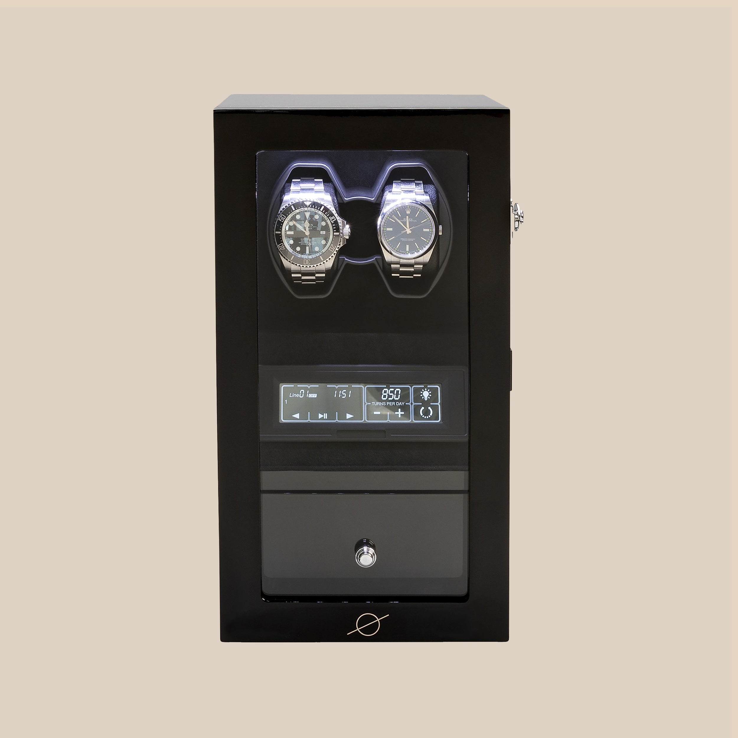 Vitrina móvil WW6 (negro/negro) - 2 relojes