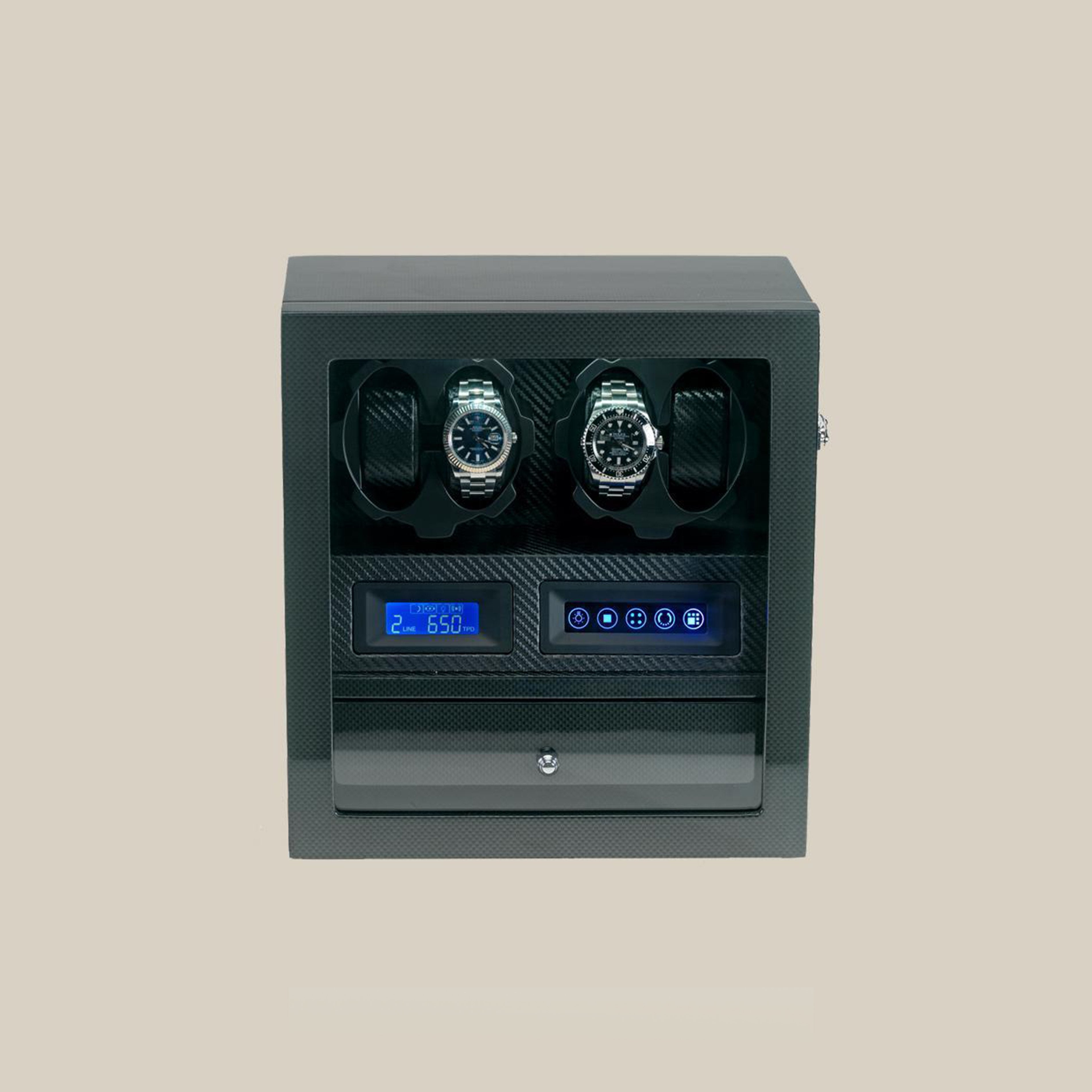 WW70 Watch Winder (Carbon Fibre Look) - 4 Watches