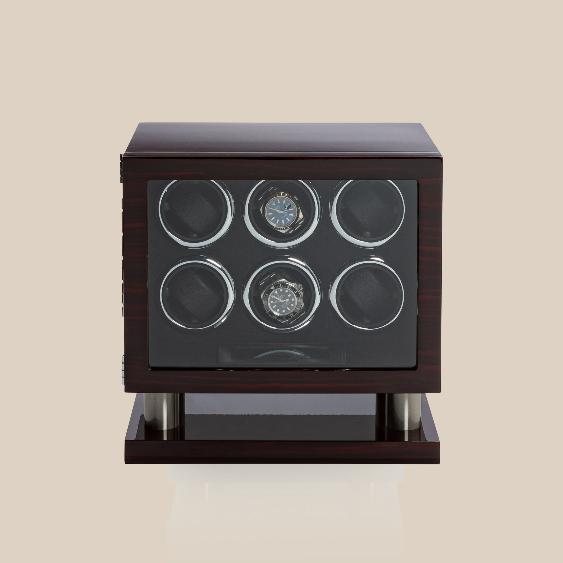 WW529 Vitrina móvil (marrón/negro) - 6 relojes